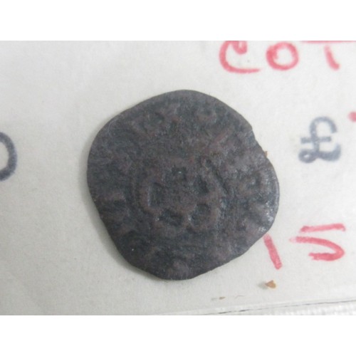 127 - 1635 Charles I Rose Farthing type 1c (Information taken from attached cards which also show date/pla... 