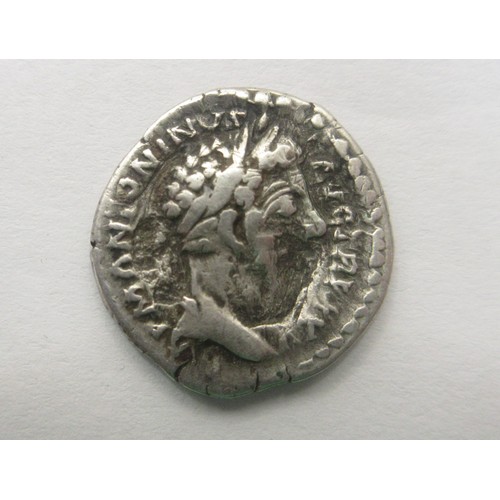 130 - A Roman silver denarius, Marcus Aurelius AD 161 - 180, in very nice order