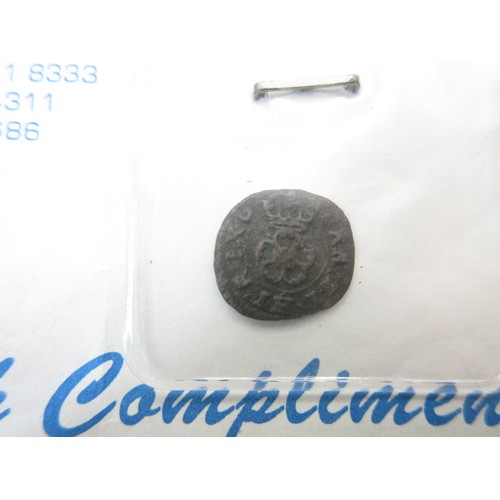 132 - A Charles I rose farthing and a counterfeit 1774 farthing