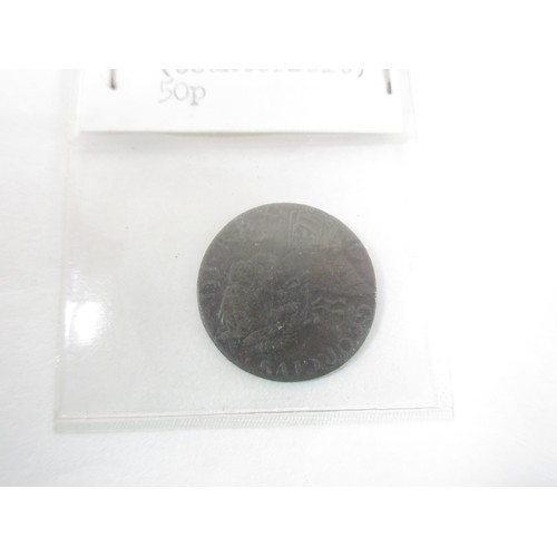 132 - A Charles I rose farthing and a counterfeit 1774 farthing