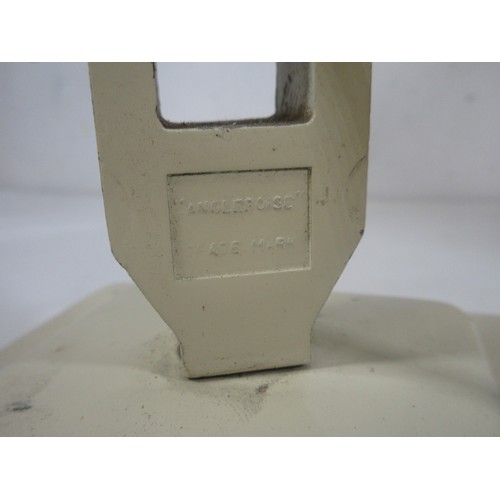 135 - A vintage cream-coloured Herbert Terry anglepoise lamp with square-stepped base, in very good order ... 