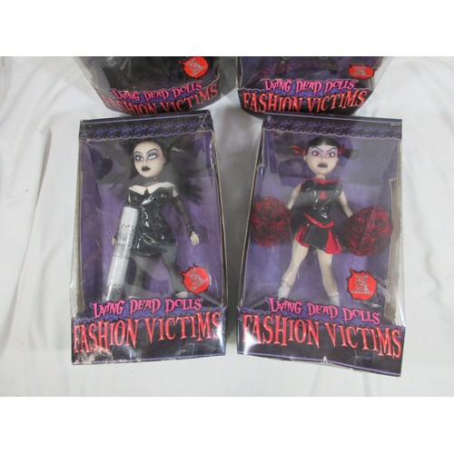 138 - 4 Mezco Living Dead Dolls 'Fashion Victims' figures, in original boxes, complete, storage wear to bo... 