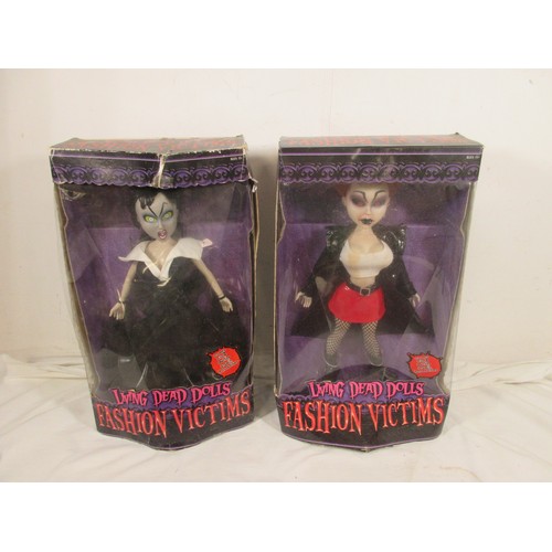 138 - 4 Mezco Living Dead Dolls 'Fashion Victims' figures, in original boxes, complete, storage wear to bo... 