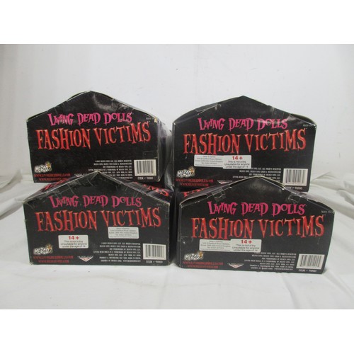 138 - 4 Mezco Living Dead Dolls 'Fashion Victims' figures, in original boxes, complete, storage wear to bo... 
