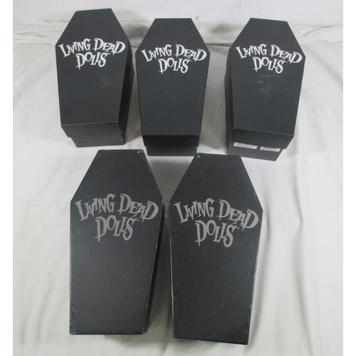 142 - 5 Mezco Living Dead Dolls comprising 3 of the 7 deadly sins - 99993 Gluttony, 99995 Lust and 99997 S... 