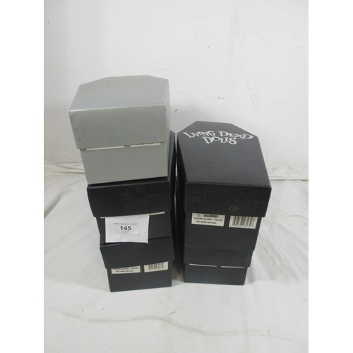 145 - 5 Mezco Living Dead Dolls comprising Series 23 93233 Jennocide, 93232 Betsy & 93234 Quack, Series 24... 