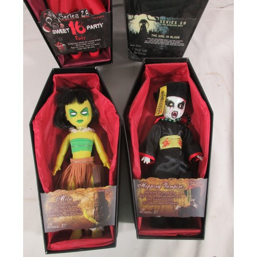 146 - 4 Mezco Living Dead Dolls in original boxes comprising Series 27 93273 Milu, 93274 Hoppin Vampire, S... 