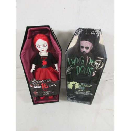146 - 4 Mezco Living Dead Dolls in original boxes comprising Series 27 93273 Milu, 93274 Hoppin Vampire, S... 