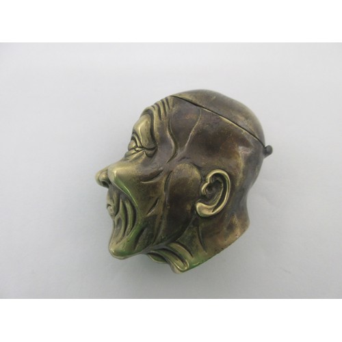 152 - A brass vesta in the form of an ugly man