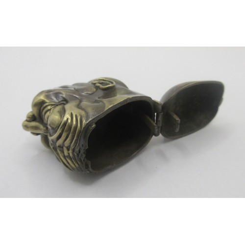 152 - A brass vesta in the form of an ugly man