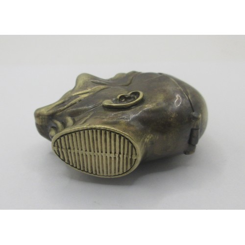 152 - A brass vesta in the form of an ugly man