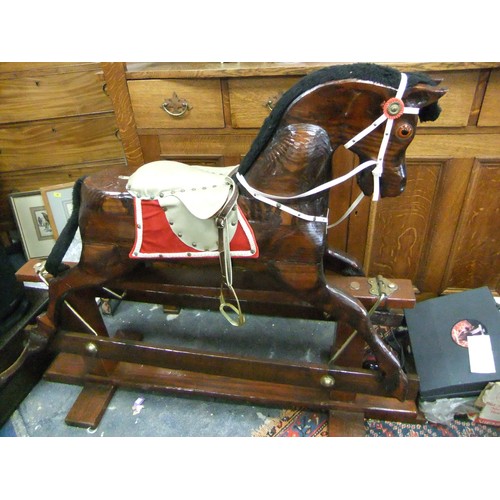 170 - A vintage wooden rocking horse in good order