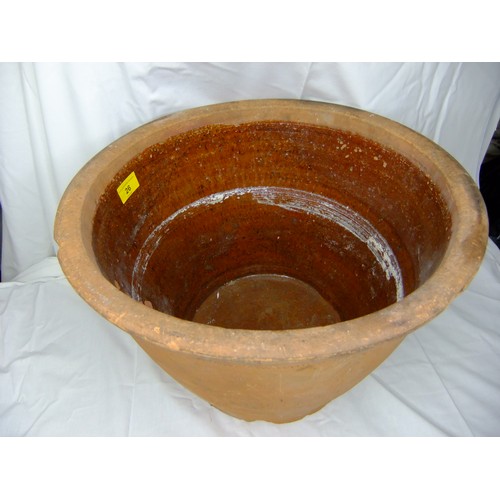 26 - Another large Verwood pottery pot again or Bread prover with glazed interior in very good condition ... 