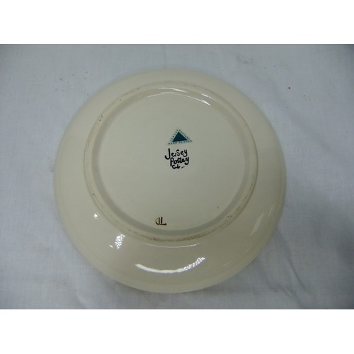 49 - A Jersey pottery  stylised Chicken plate in mint condition as per pictures and is six inches wide .