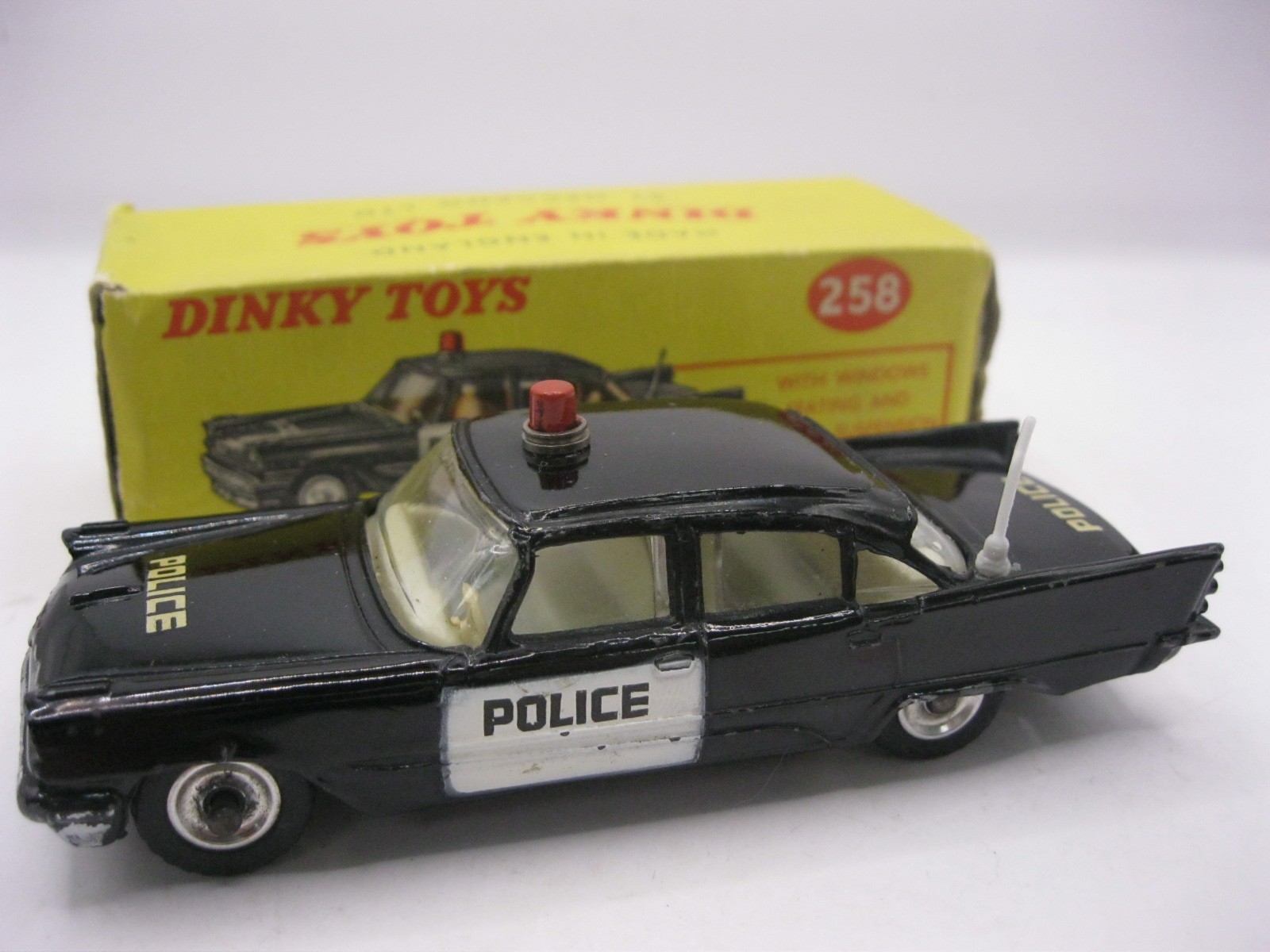 A Dinky Toys #258 USA Police Car (DeSoto Fireflite), minor marks but ...