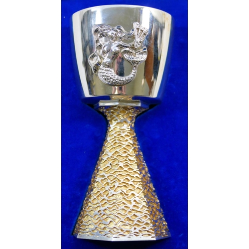 119 - A limited edition silver 'Ely Cathedral Goblet' numbered 589/673, London 1974 by John Willmin for Au... 