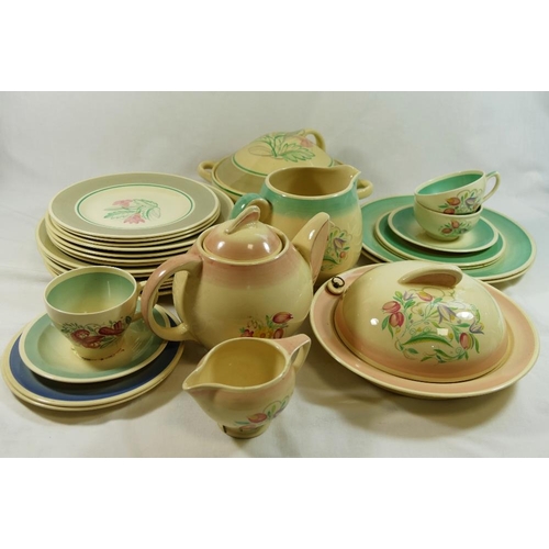 17 - A quantity of assorted Susie Cooper dinner and tea ware, including a hand painted tureen, a printed ... 