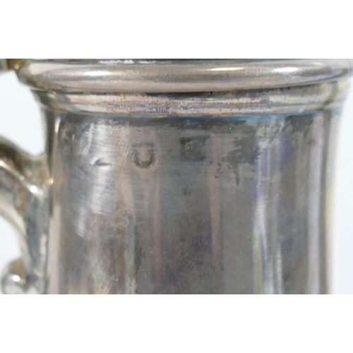 177 - WITHDRAWN - A mid 18th century silver coffee pot, possibly London 1758 (marks rubbed), with ebony sc... 