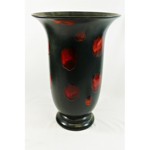 24 - A large living glaze Poole pottery vase, 43cm high