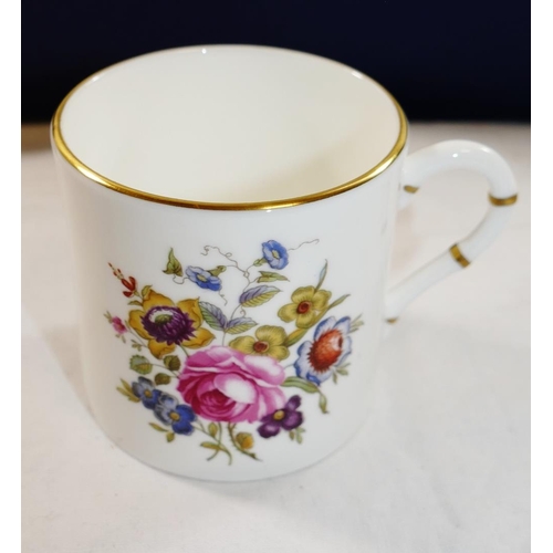 20 - A Royal Worcester 'Posies' pattern bone chain six place coffee set, in original box