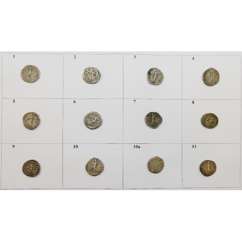 205 - A collection of Roman silver Denarius coins purportedly found in the parish of Stowting, East Kent d... 