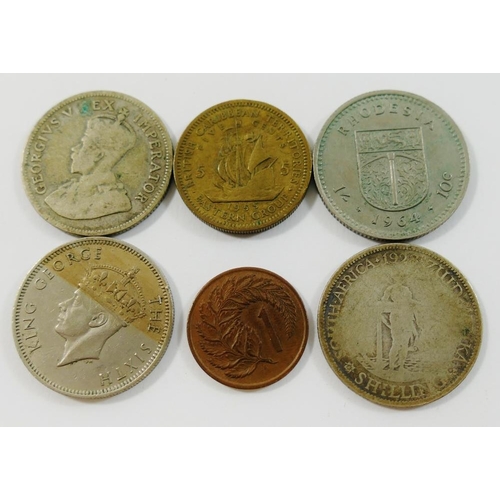 208 - A collection of pre-decimal British, British Empire and Commonwealth coins, including a William and ... 