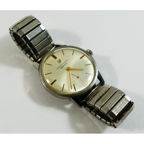 220 - A 1960's gentlemans Girard-Perregaux Sea Hawk wrist watch, the silvered dial with subsidiary seconds... 