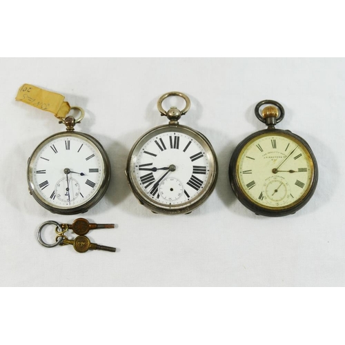 223 - A Victorian silver cased pocket watch, London 1875, the movement by Bond of Gloucester, no. 6223, th... 