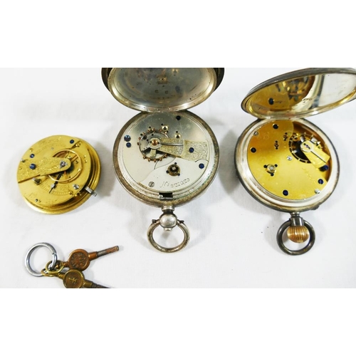 223 - A Victorian silver cased pocket watch, London 1875, the movement by Bond of Gloucester, no. 6223, th... 