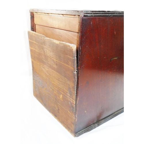 239 - A 19th century mahogany table top specimen cabinet housing eight drawers, 39.5cm x 36cm x 32cm