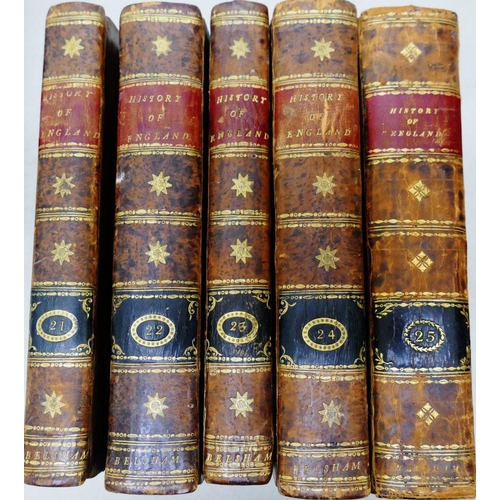 261 - 25 19th Century matching fully leather bound numbered volumes comprised of;  'The History of England... 