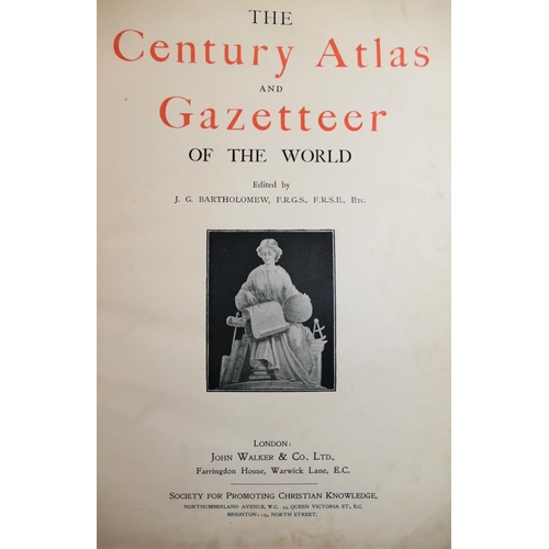 273 - A boxed set of seven Bartholemew's revised quarter inch maps of Scotland, and 'The Century Atlas and... 