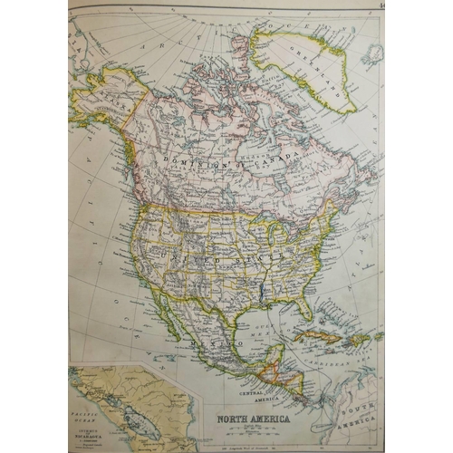 273 - A boxed set of seven Bartholemew's revised quarter inch maps of Scotland, and 'The Century Atlas and... 