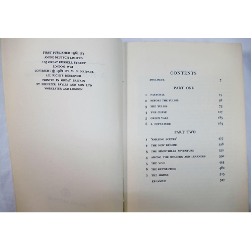 274 - 'A House for Mr Biswas', by V.S. Naipaul,1961 published by Andre Deutsch Ltd, London, first edition,... 