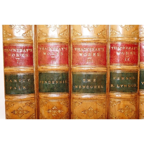 278 - William Makepeace Thackeray,  'The Works of..' in 12 volumes (volume 8 lacking). published by Smith,... 