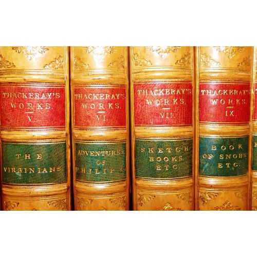 278 - William Makepeace Thackeray,  'The Works of..' in 12 volumes (volume 8 lacking). published by Smith,... 