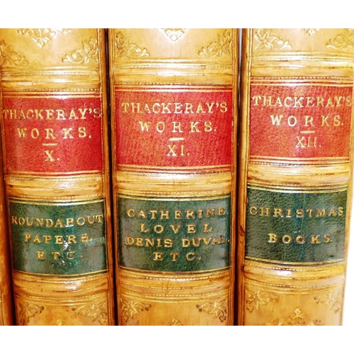 278 - William Makepeace Thackeray,  'The Works of..' in 12 volumes (volume 8 lacking). published by Smith,... 