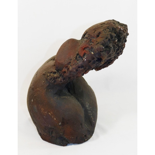 315 - Signe Kolding (20th/21st century Danish)+  Stoneware sculpture of a woman leaning over backwards, si... 