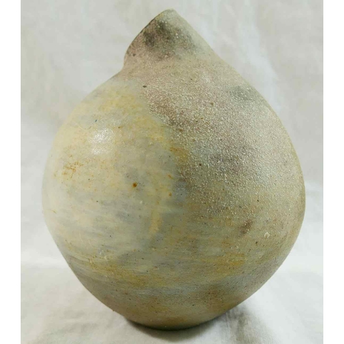 318 - Andy Phillips (20th/21st Century British)+ A smoke fired pottery vessel with textured finish, and a ... 