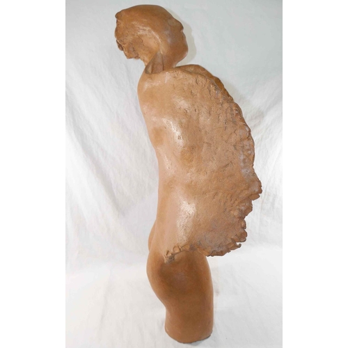 325 - Tony Allen (20th/21st Century British)+ A large terracotta male wraith or abstract of a naked winged... 