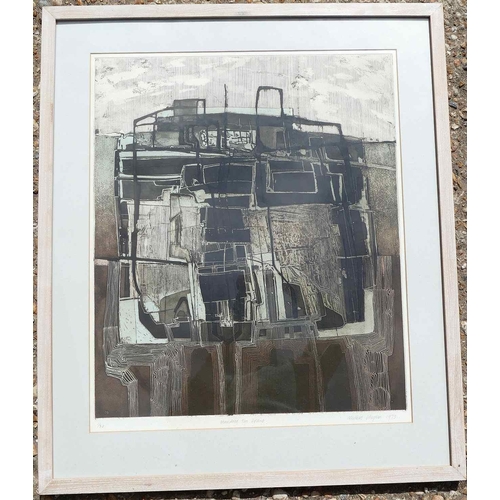 328 - Michael Chaplin RWS RE (20th/21st Century British)+ 'Hundred Ton Crane'  Coloured etching Signed, da... 