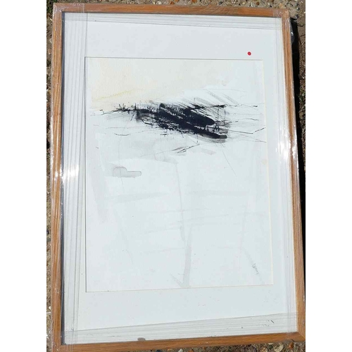 331 - Agnieszka Dabrowska (20th/21st Century Polish)+ 'Tango' Charcoal and wash 54cm x 74cm Framed and gla... 