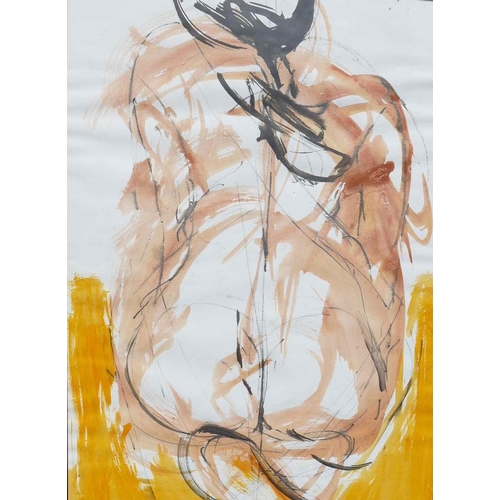 332 - Agnieszka Dabrowska (20th/21st Century Polish)+ 'Nude Back' Ink and watercolour Unsigned 75.5cm x 55... 