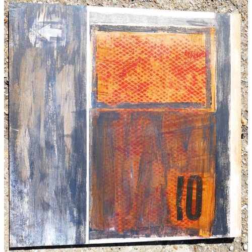 334 - Sharon Haward (20th/21st century British)+ 'No. 10' Mixed media on board Unsigned 92cm x 92cm www.ax... 