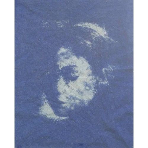 338 - Steve Rutter (20th/21st Century British)+ 'Nude 3' Cyanotype on calico cloth Signed and titled en ve... 