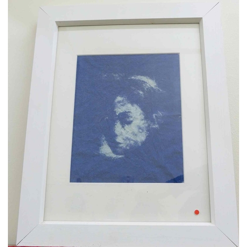 338 - Steve Rutter (20th/21st Century British)+ 'Nude 3' Cyanotype on calico cloth Signed and titled en ve... 