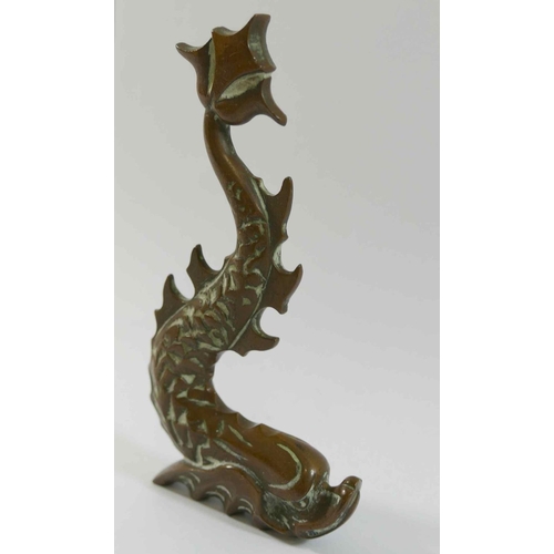 38 - A small bronze of a fish, 13cm high, unsigned