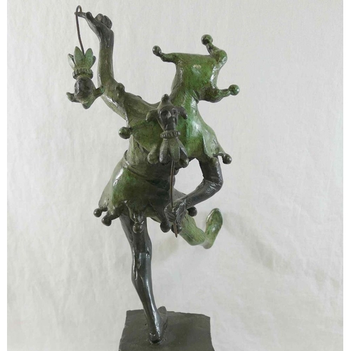 42 - James Butler RA (b.1931), 'The Stratford Jester', patinated bronze, signed to base, dated '95 and nu... 