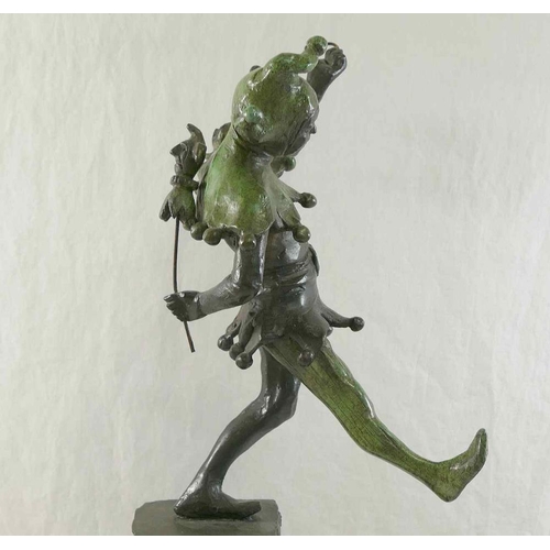 42 - James Butler RA (b.1931), 'The Stratford Jester', patinated bronze, signed to base, dated '95 and nu... 
