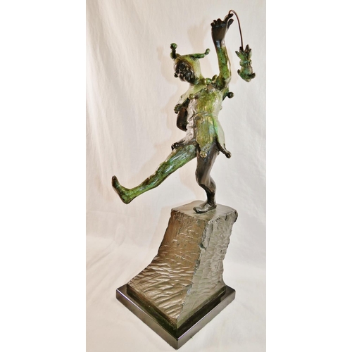 42 - James Butler RA (b.1931), 'The Stratford Jester', patinated bronze, signed to base, dated '95 and nu... 